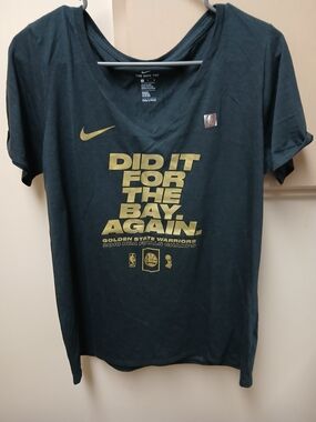 Nike Golden State Warriors 'Did It For The Bay Again' Tee - Black & Gold